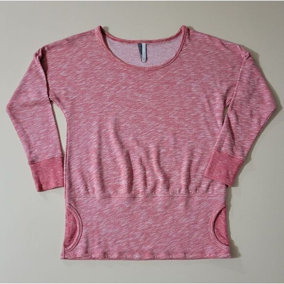 Ideology for Macy's Women's Pink Roundneck French Terry Pullover Sweatshirt Top - Picture 1 of 12